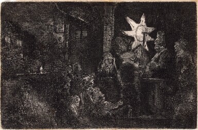 View full screen - View 1 of Lot 62. The Star of the Kings: A Night Piece (B., Holl. 113; New Holl. 263; H. 254).