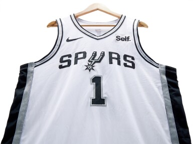 View full screen - View 1 of Lot 1. Victor Wembanyama 'Rookie Debut Game' San Antonio Spurs Game Worn Home Jersey .
