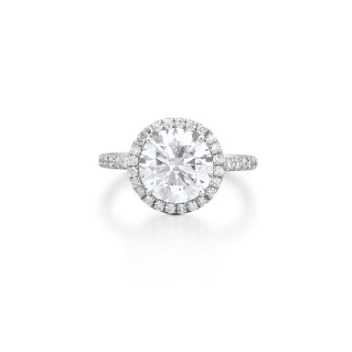 View full screen - View 1 of Lot 2880. Diamond Ring | 3.01克拉 圓形 D色 內部無瑕 鑽石 戒指.