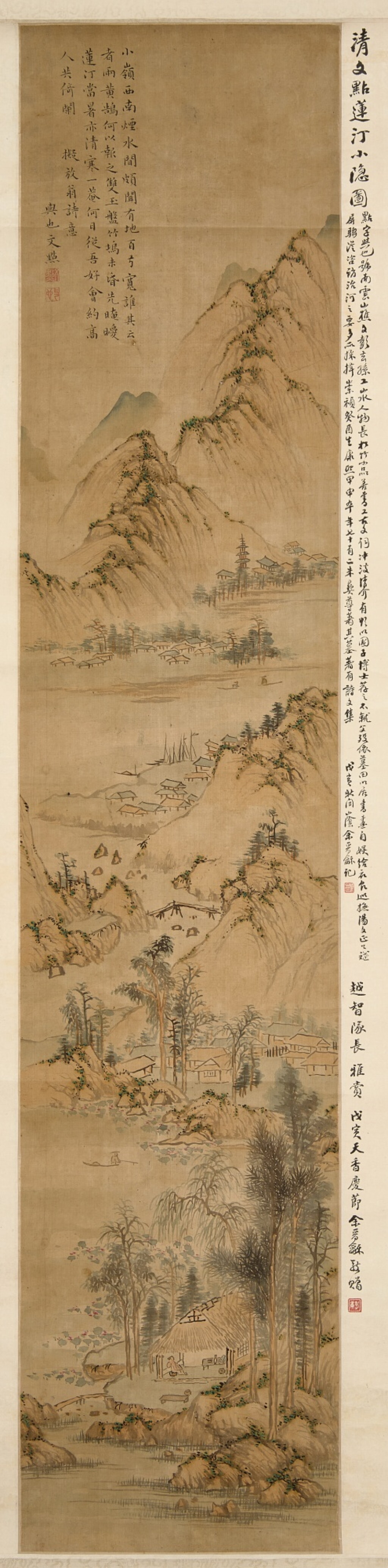 View full screen - View 1 of Lot 9103. 文點 蓮汀小隱圖 | Wen Dian, Landscape.