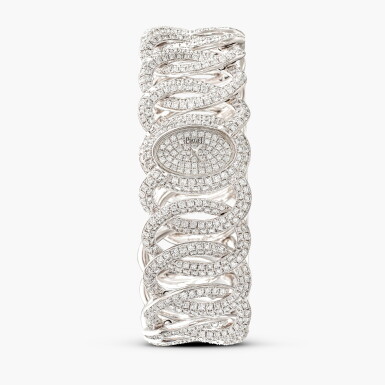 View full screen - View 1 of Lot 1419. Diamond Wristwatch | 伯爵 | 鑽石 腕錶.