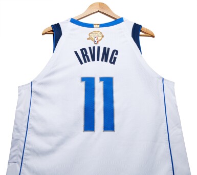 View full screen - View 1 of Lot 32. Kyrie Irving Dallas Mavericks 2024 NBA Finals Game Worn Association Edition Jersey | Game 2 | Matched to 3 Games.