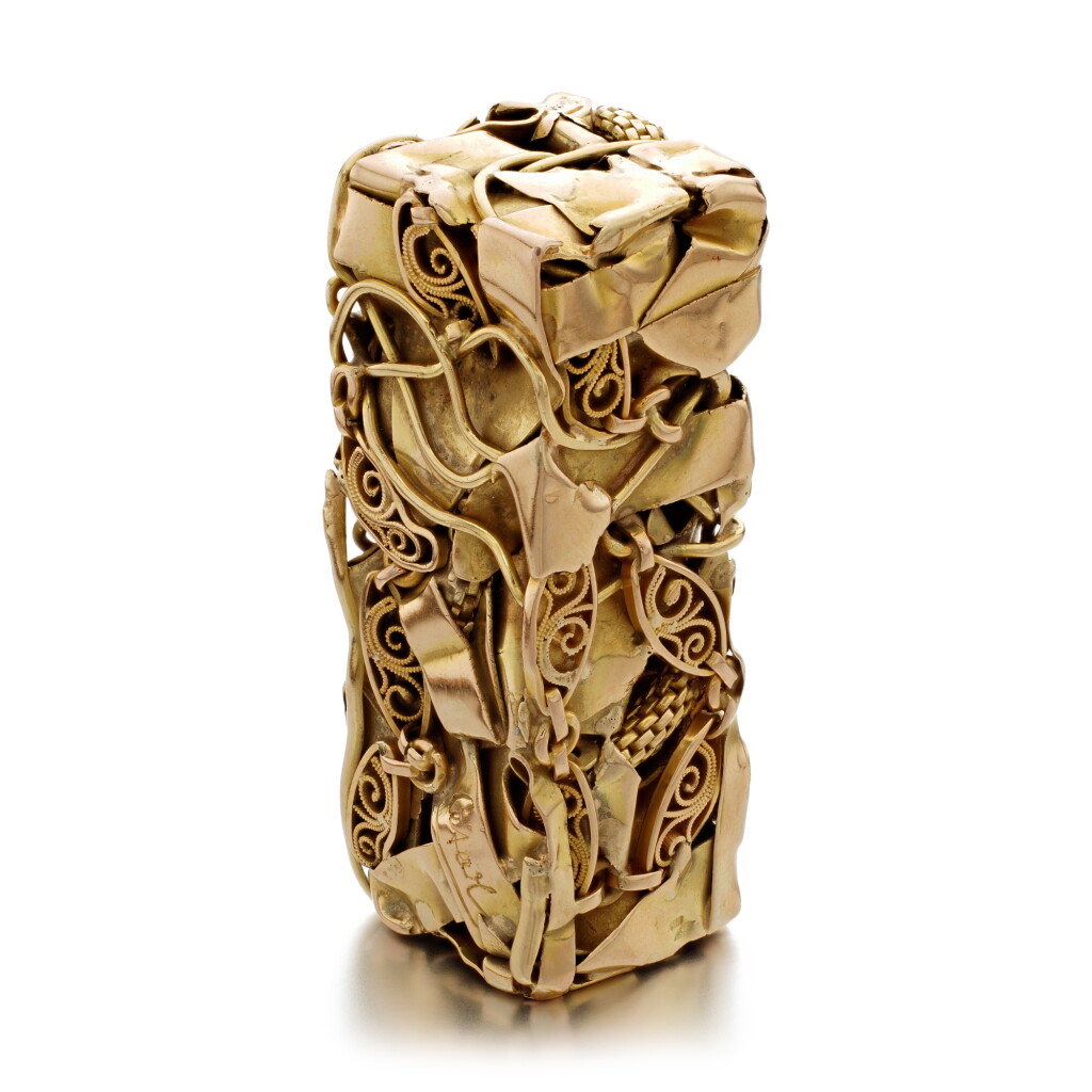 View full screen - View 1 of Lot 728. Gold ‘Compression’ Pendant.
