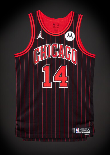 View full screen - View 1 of Lot 38. Matas Buzelis Chicago Bulls 2025-2026 Emirates NBA Cup Game Worn Statement Edition Jersey | Matched to 2 Games.