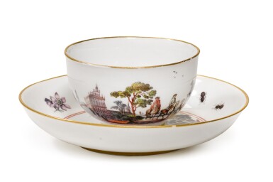 View full screen - View 1 of Lot 47. A Meissen teabowl and saucer, Circa 1740.