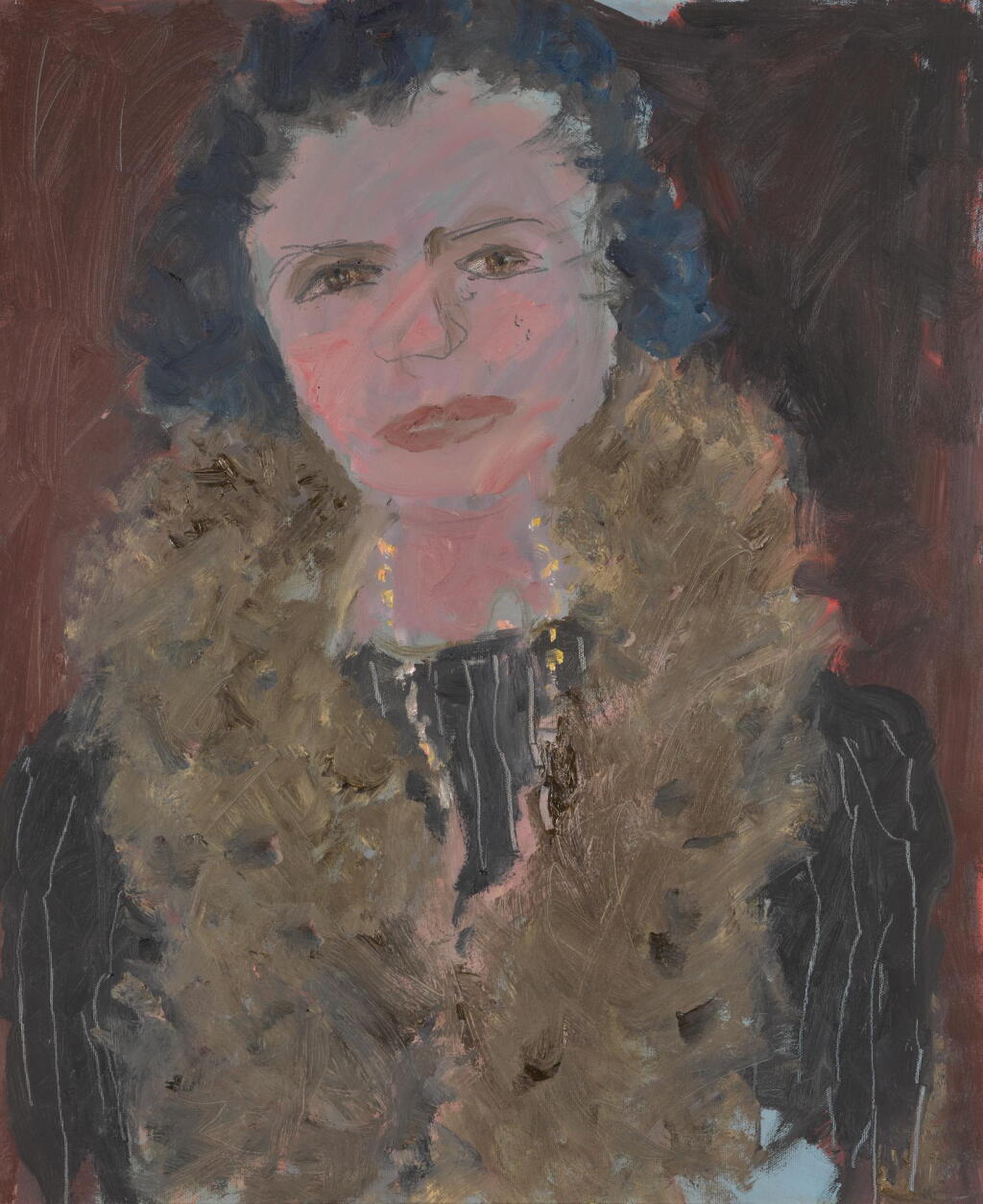 View full screen - View 1 of Lot 30. BASIL BLACKSHAW, H.R.H.A | GIRL WITH FUR .
