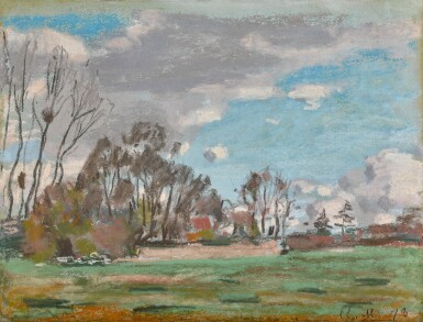 View full screen - View 1 of Lot 240. Paysage, environs du Havre.