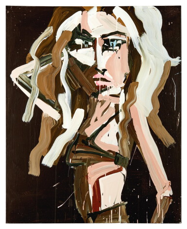 View full screen - View 1 of Lot 712. KATHERINE BERNHARDT | KATE MOSS BLACK LEATHER STRAPS.