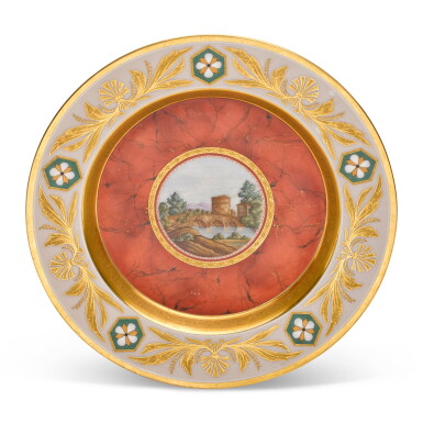 View full screen - View 1 of Lot 110. A Berlin (K.P.M) porcelain plate, circa 1810-15.