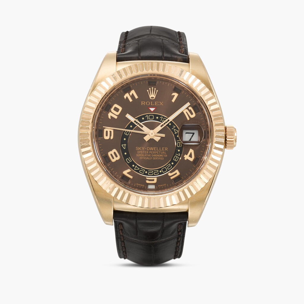 View full screen - View 1 of Lot 4. Sky-Dweller, Reference 326135 | A pink gold annual calendar dual time wristwatch | Circa 2012.