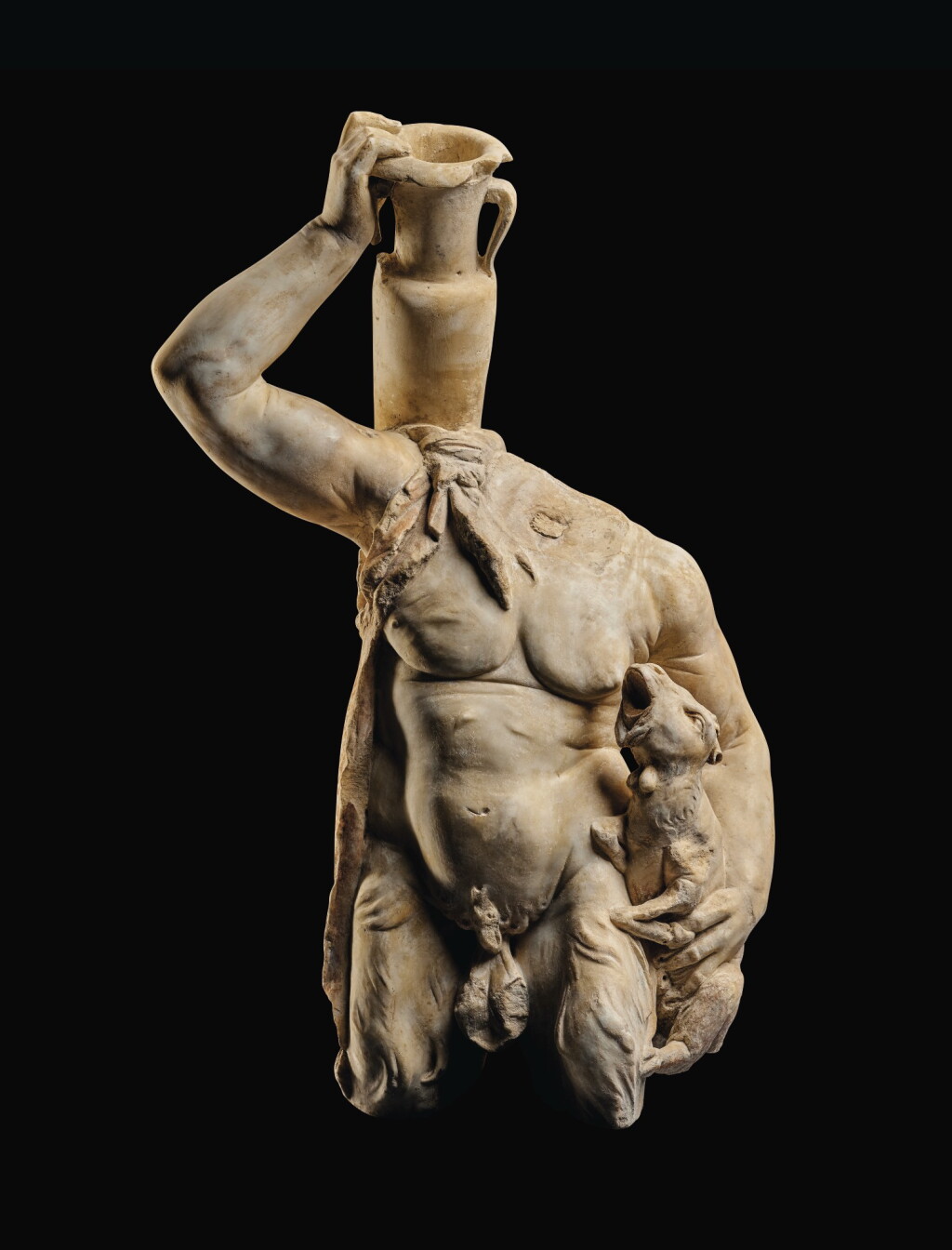 View full screen - View 1 of Lot 41. A ROMAN MARBLE FOUNTAIN FIGURE OF PAN, CIRCA 2ND CENTURY A.D..