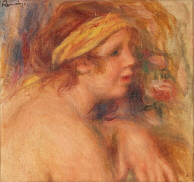 View full screen - View 1 of Lot 90. Andrée au turban jaune - fragment .