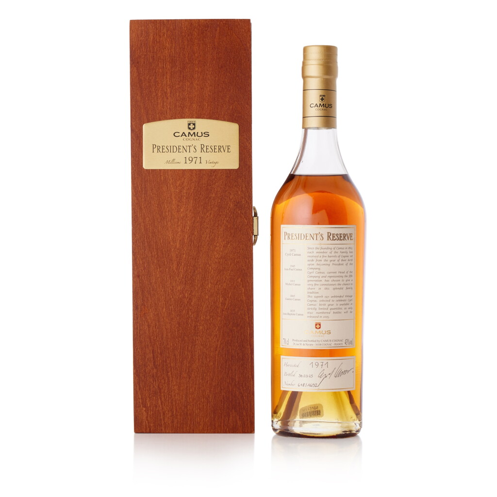 View full screen - View 1 of Lot 6690. Camus President's Reserve Vintage Cognac 43.0 abv 1971 (1 BT70).
