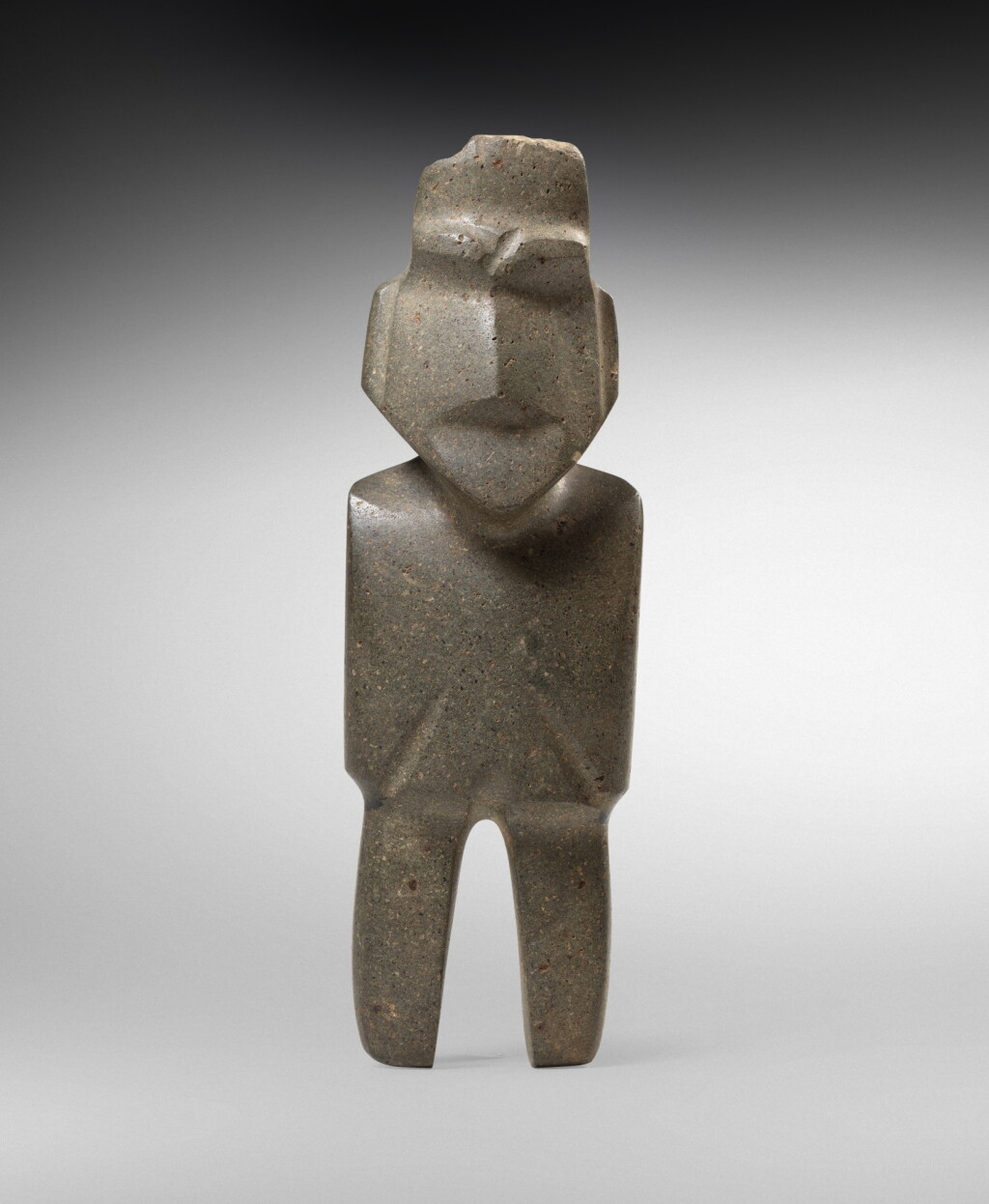 View full screen - View 1 of Lot 19. Figure anthropomorphe Type M12, Culture Mezcala, Etat du Guerrero, Mexique, Préclassque récent, 300-100 av. J.-C | Mezcala stone figure, Mexico, Préclassque récent, Late Preclassic, 300-100 BC.