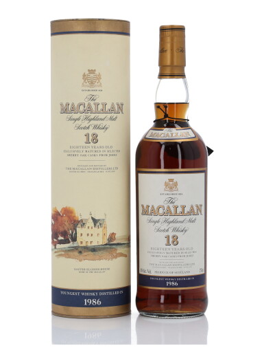 View full screen - View 1 of Lot 25. The Macallan 18 Year Old Sherry Oak 43.0 abv 1986 (1 Bottle 75cl).