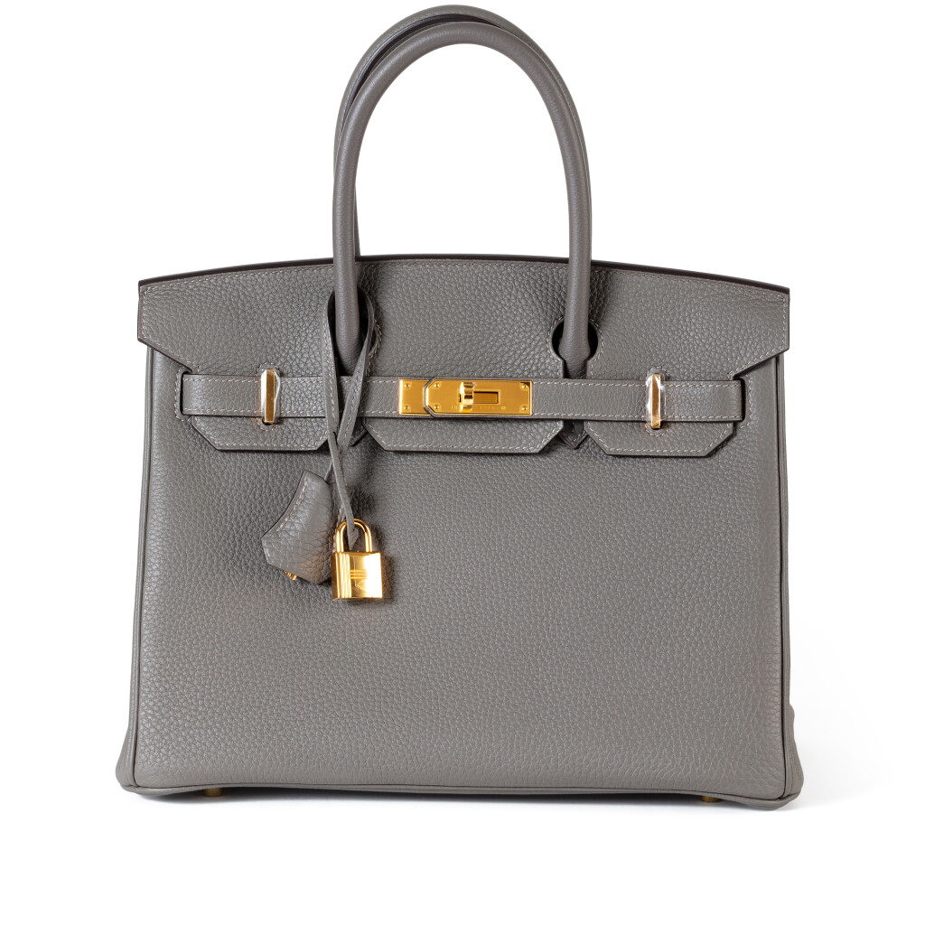 View full screen - View 1 of Lot 417. Gris Meyer Togo Birkin 30 Gold Hardware, 2022.