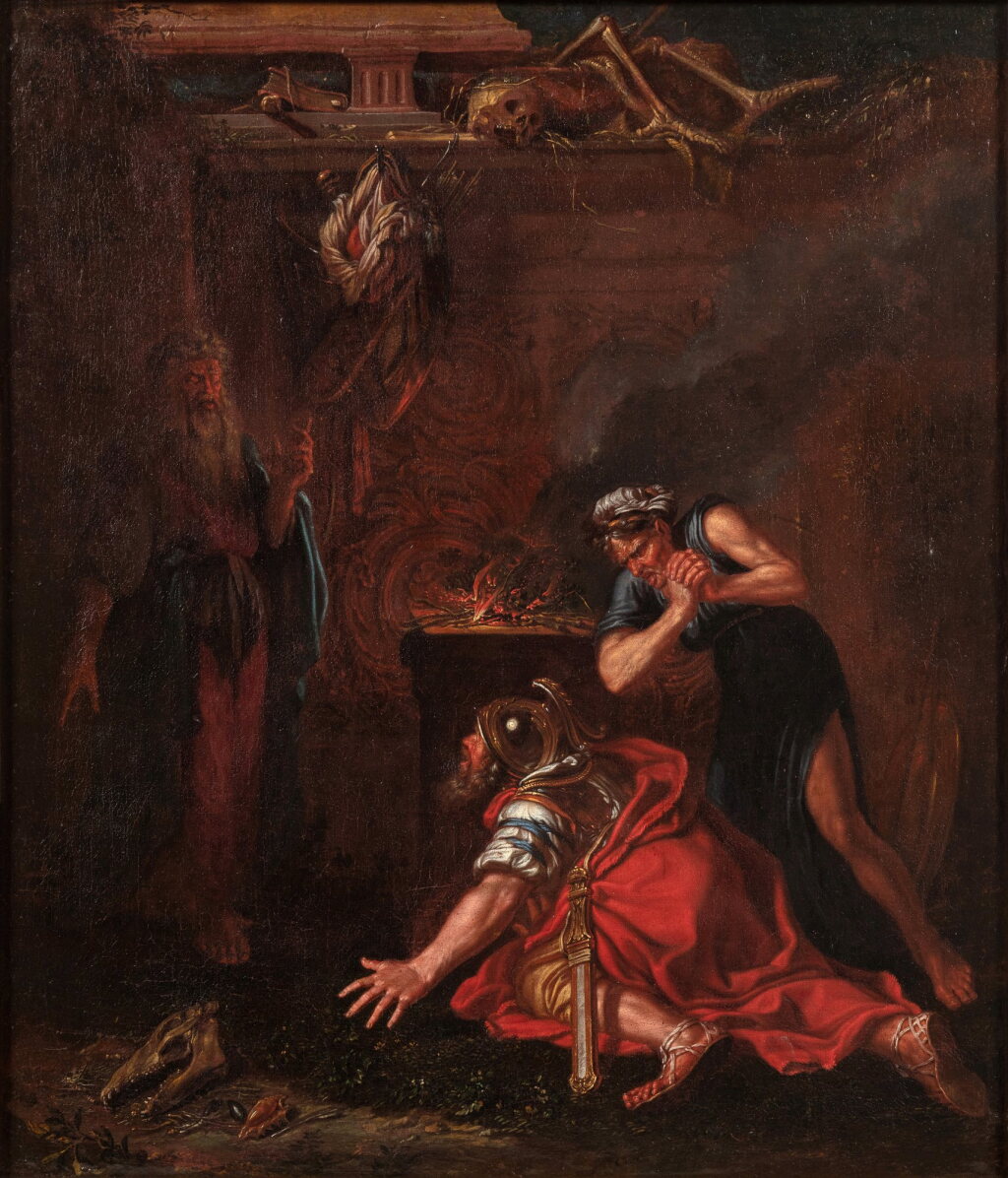 View full screen - View 1 of Lot 34. Saul and the Witch of Endor | Saul devant la sorcière d'Endor.