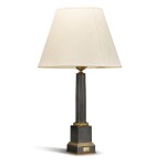 A Restauration gilt and patinated bronze columnar lamp, by Bernard-Guillaume Carcel, circa 1830