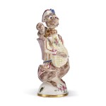 A ST. JAMES'S (CHARLES GOUYN) OR CHELSEA PORCELAIN SCENT BOTTLE AND STOPPER CIRCA 1749-55