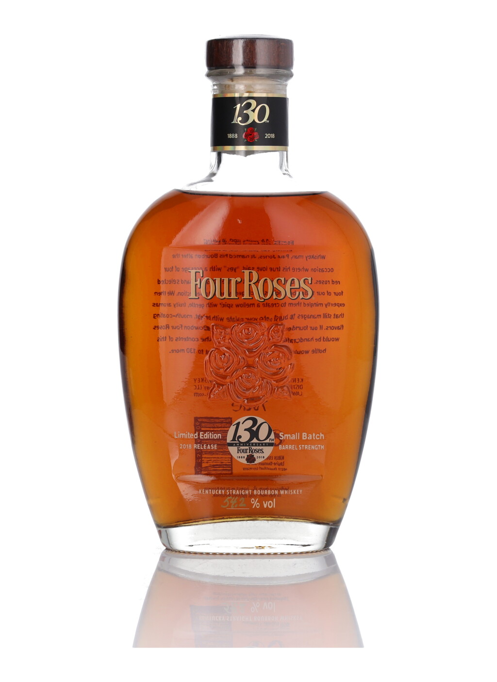 View full screen - View 1 of Lot 351. Four Roses 130th Anniversary Edition 108.4 Proof NV (1 BT 70cl).