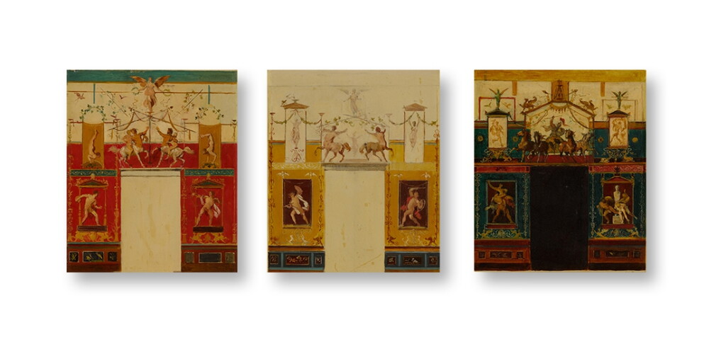 View full screen - View 1 of Lot 135. Oil Sketches for Pompeiian Wall Painting .
