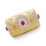 Ruby and Diamond Cuff Bangle | 馬里奧 布契拉提 | 紅寳石 配 鑽石 手鐲