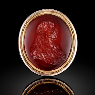 View full screen - View 1 of Lot 261. Intaglio with John Milton.