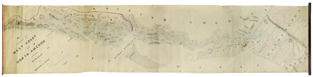 View full screen - View 1 of Lot 91. John McClintock | Chart of West Coast of North America from Mt. St. Elias to Columbia River, 1889.