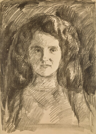 View full screen - View 1 of Lot 100. EDVARD MUNCH | PORTRAIT OF A WOMAN (W. 407; SCH. 370).
