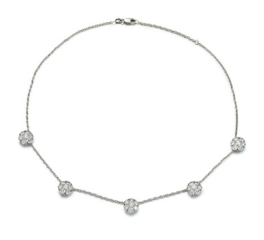 View full screen - View 1 of Lot 9123. DIAMOND NECKLACE, VAN CLEEF & ARPELS | 鑽石項鏈, 梵克雅寶(Van Cleef & Arpels).