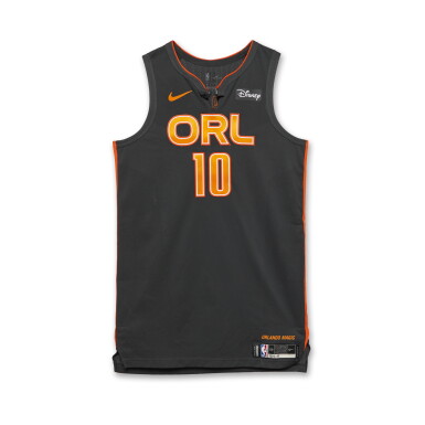 View full screen - View 1 of Lot 156. Evan Fournier Orlando Magic 2019-2020 Game Issued City Edition Jersey.