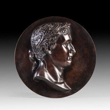 View full screen - View 1 of Lot 82. French, 19th century Profil of Napoleon I with a laurel wreath | France, XIXe siècle Profil de Napoléon Ier avec une couronne de laurier.