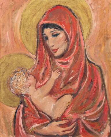 View full screen - View 1 of Lot 570. Vierge à l'enfant.