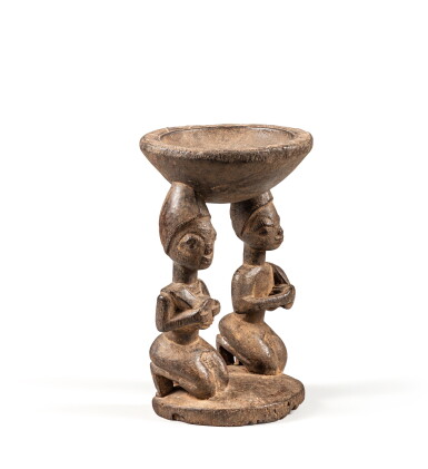View full screen - View 1 of Lot 86. Coupe de divination, Agere Ifa, Yoruba, Nigeria | Agere Ifa Divination Bowl, Yoruba Nigeria.