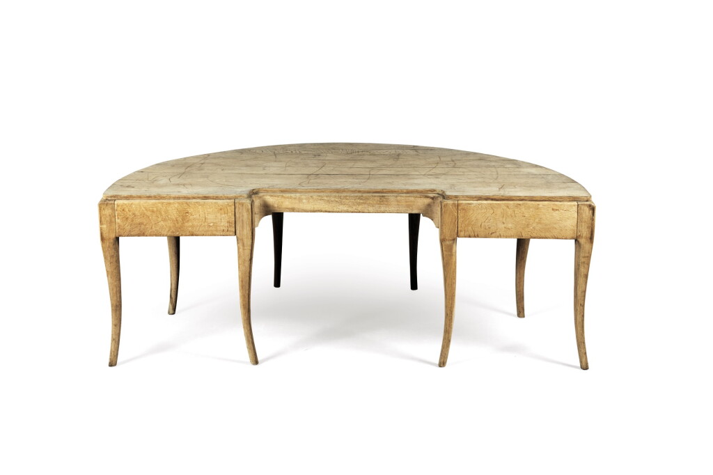 View full screen - View 1 of Lot 221. A Louis XV style oak desk, circa 1940-1950.