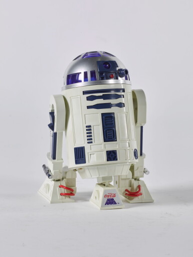 View full screen - View 1 of Lot 23. STAR WARS, JAPANESE COCA COLA AM RADIO PREMIUM ROBOT 8 IN., 1978.