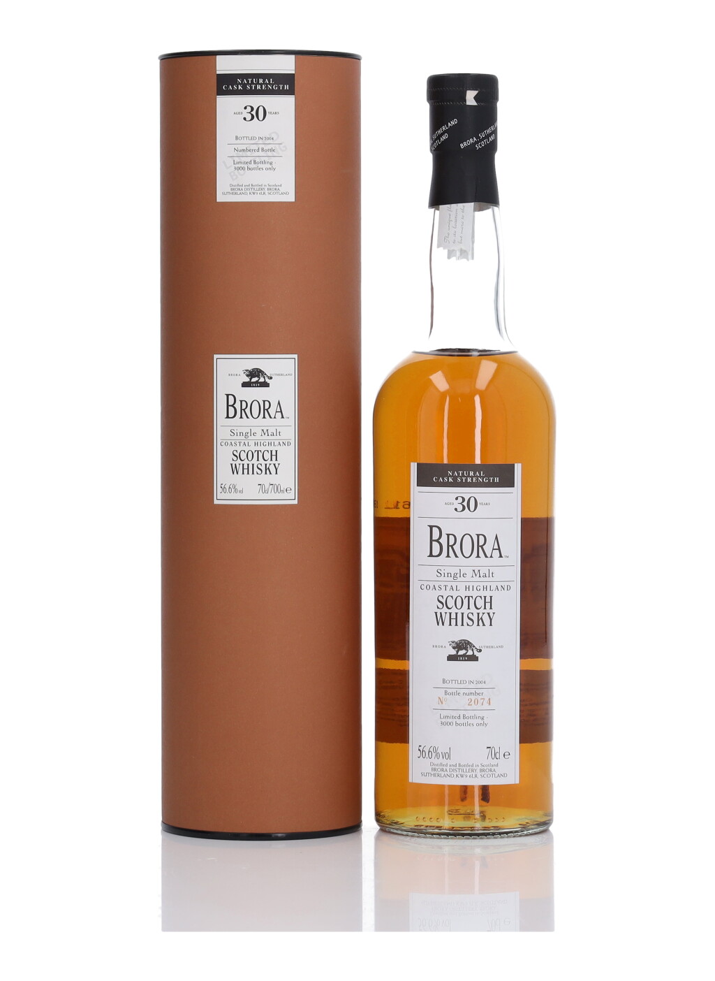 View full screen - View 1 of Lot 64. Brora 30 Year Old 2004 Release 56.6 abv 1974 (1 Bottle 70cl).