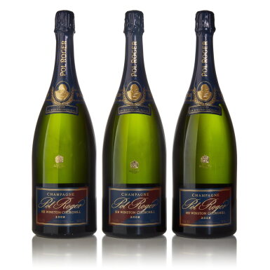 View full screen - View 1 of Lot 599. Pol Roger, Cuvée Sir Winston Churchill 2008 (3 MAG).
