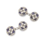 Sapphire and Diamond Cufflinks