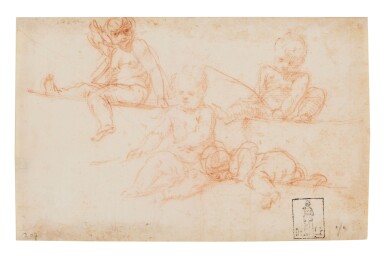 View full screen - View 1 of Lot 288. A study of four cherubs.