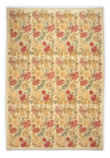 View full screen - View 1 of Lot 160. An European needlepoint rug, probably French or England, late 19th century .