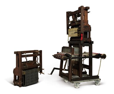 View full screen - View 1 of Lot 30. A PORTABLE JACQUARD LOOM.