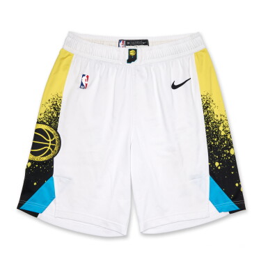 View full screen - View 1 of Lot 57. T.J. McConnell Indiana Pacers 2025 NBA Playoffs Eastern Conference Semifinals Game Worn City Edition Shorts | Game 4.