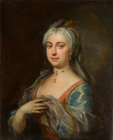 View full screen - View 1 of Lot 219. Portrait of a lady in Turkish costume .