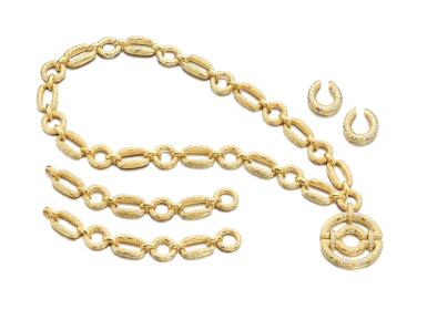 View full screen - View 1 of Lot 561. Gold and diamond demi-parure, 'Sèvres', circa 1975.