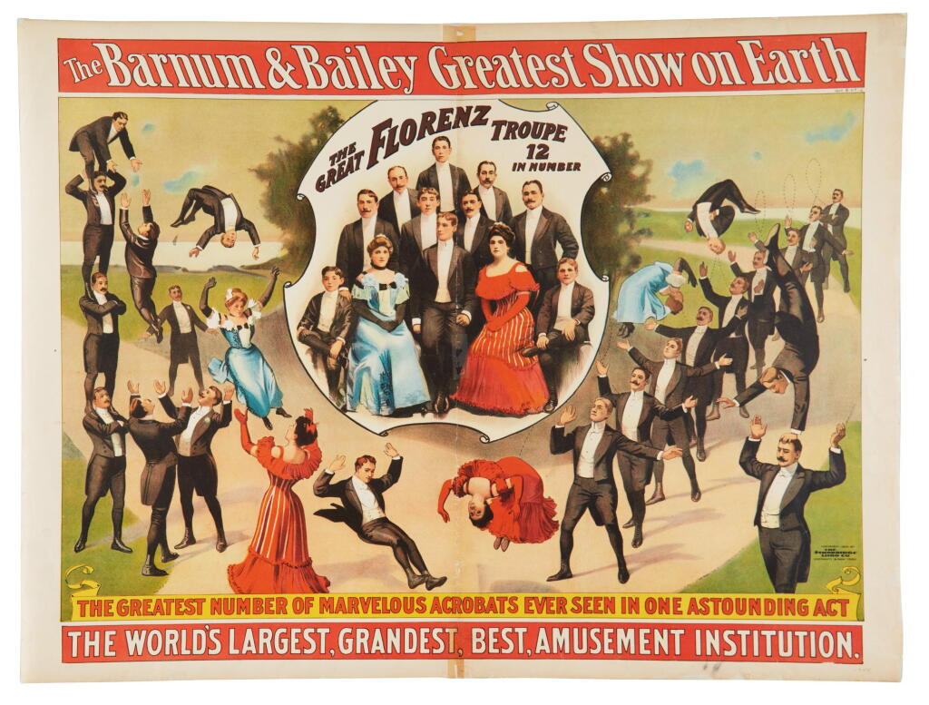 View full screen - View 1 of Lot 243. The Florenz Troupe | Twelve acrobats in one astounding act.