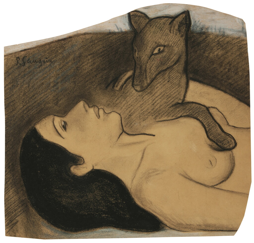 View full screen - View 1 of Lot 134. Jeune fille et renard (étude pour La Perte du pucelage).