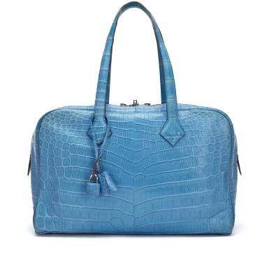 View full screen - View 1 of Lot 90. Bleu Mykonos Matte Niloticus Crocodile Victoria 36 Palladium Hardware, 2014.