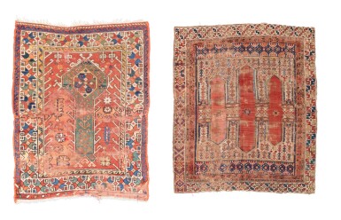 View full screen - View 1 of Lot 384. Lot including two Bergama carpets, Western Anatolia, late 18th century early 19th century.