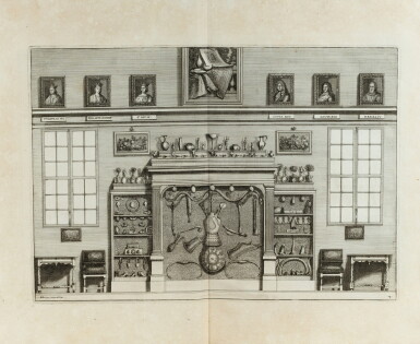 View full screen - View 1 of Lot 77. Le Cabinet de la bibliothèque de Sainte Geneviève. Paris, 1692. In-folio. Rel. de l'époque. Ed. originale..